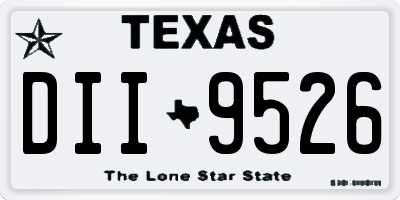 TX license plate DII9526