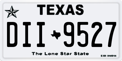 TX license plate DII9527