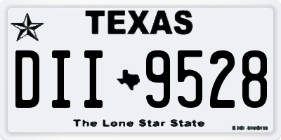 TX license plate DII9528