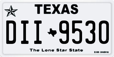 TX license plate DII9530