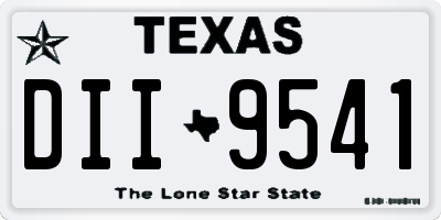 TX license plate DII9541