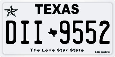 TX license plate DII9552