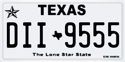 TX license plate DII9555