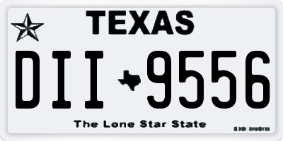 TX license plate DII9556