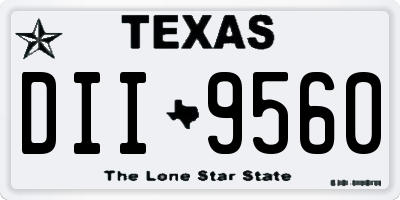 TX license plate DII9560