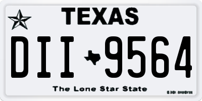 TX license plate DII9564