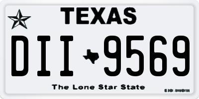 TX license plate DII9569