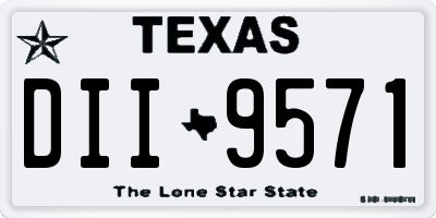 TX license plate DII9571