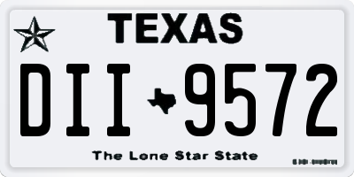 TX license plate DII9572