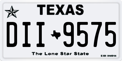 TX license plate DII9575