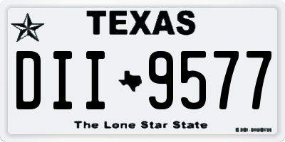 TX license plate DII9577