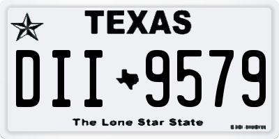 TX license plate DII9579