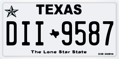 TX license plate DII9587