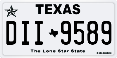 TX license plate DII9589