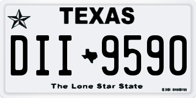 TX license plate DII9590