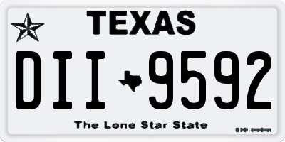 TX license plate DII9592