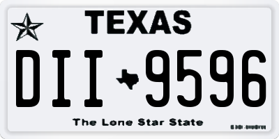 TX license plate DII9596