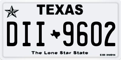 TX license plate DII9602