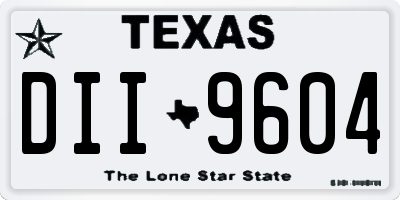 TX license plate DII9604