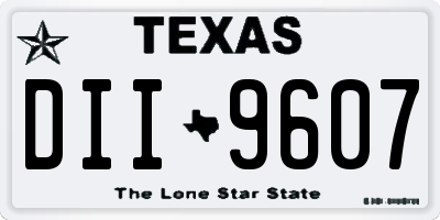 TX license plate DII9607