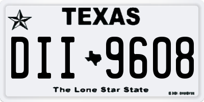 TX license plate DII9608