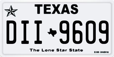 TX license plate DII9609