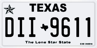 TX license plate DII9611