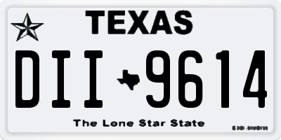 TX license plate DII9614