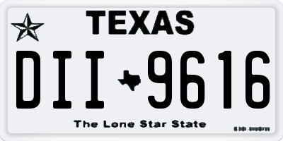 TX license plate DII9616