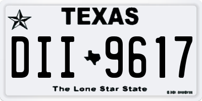 TX license plate DII9617