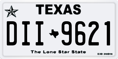 TX license plate DII9621