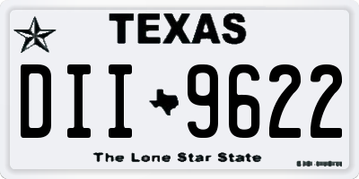 TX license plate DII9622