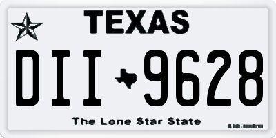 TX license plate DII9628