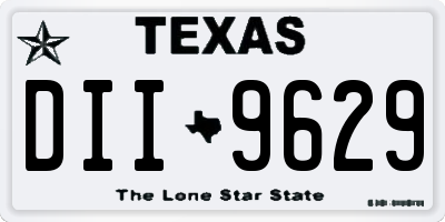 TX license plate DII9629