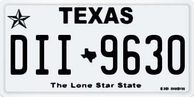TX license plate DII9630