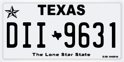 TX license plate DII9631