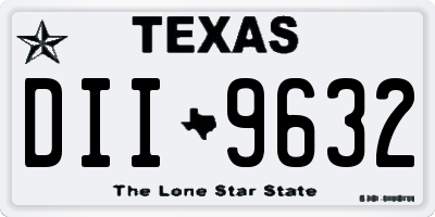 TX license plate DII9632