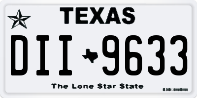 TX license plate DII9633