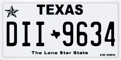 TX license plate DII9634