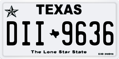TX license plate DII9636