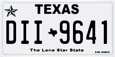 TX license plate DII9641