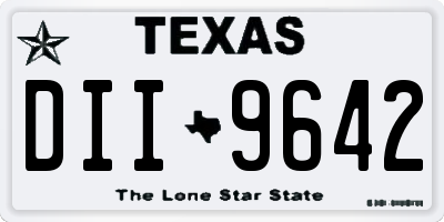 TX license plate DII9642