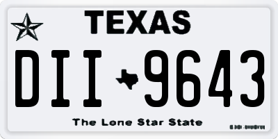 TX license plate DII9643