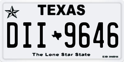 TX license plate DII9646
