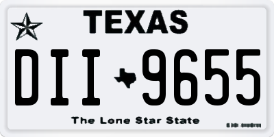 TX license plate DII9655