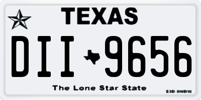 TX license plate DII9656
