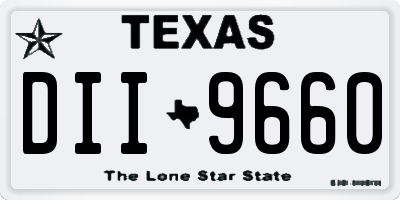 TX license plate DII9660