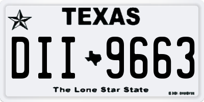 TX license plate DII9663