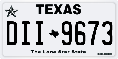 TX license plate DII9673