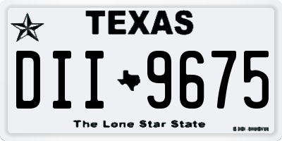 TX license plate DII9675